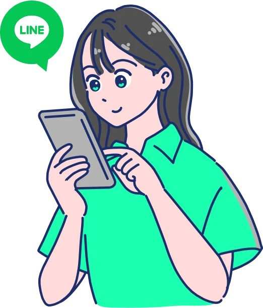 LINEでZキャリアを使う女性